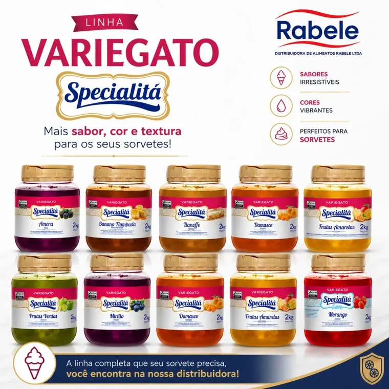 Post: Linha Variegato Specialitá, mais sabor, cor e textura para os seus sorvetes