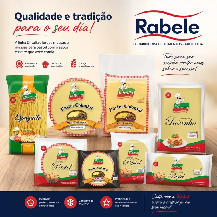 Post: Qualidade e tradição para o seu dia, linha de massas D'Itália