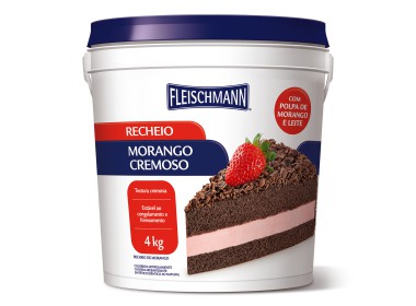 Recheio Morango Cremoso 4kg Fleischmann