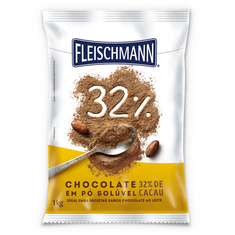 Chocolate em Pó 32% 1kg Fleischmann
