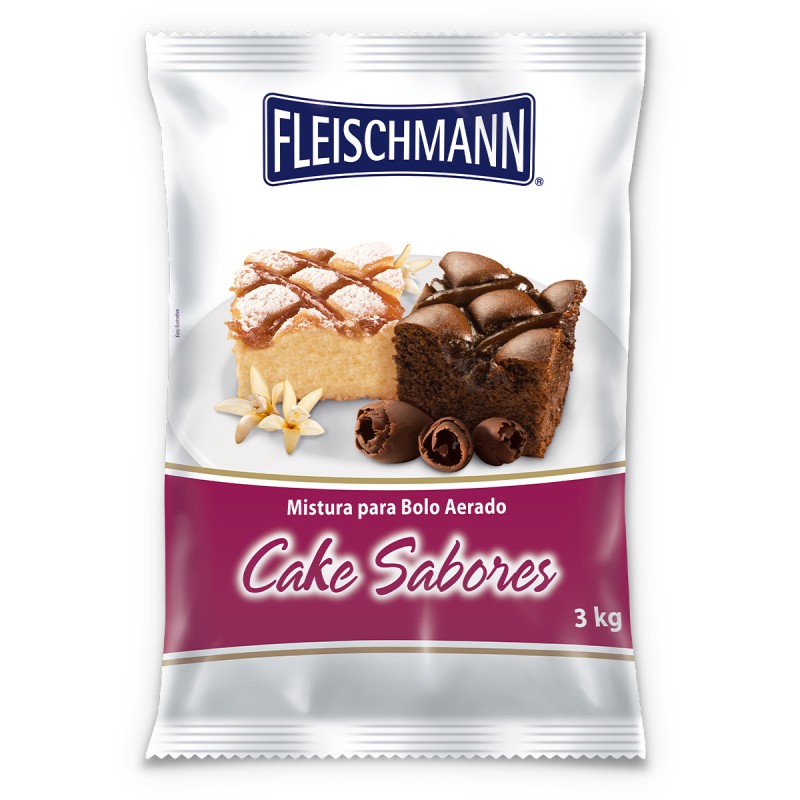 Mistura Bolo Cake Neutro 3kg Fleischmann Mistura Bolo Cake Neutro 3kg Fleischmann