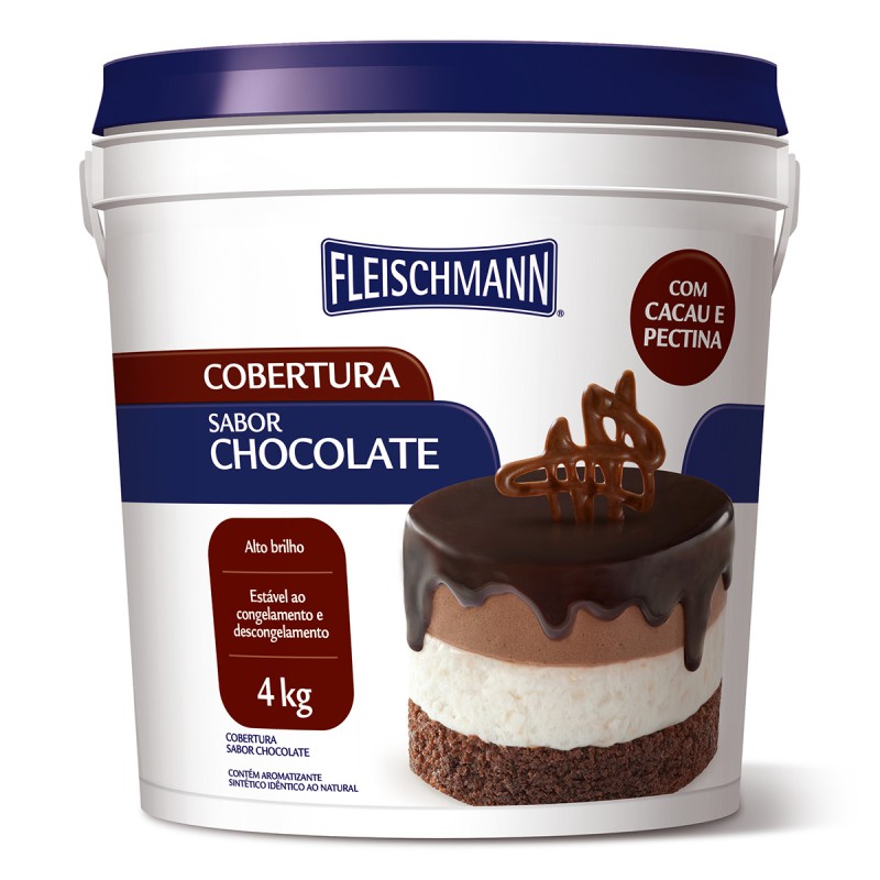 Cobertura Chocolate 4kg Fleischmann Cobertura Chocolate 4kg Fleischmann