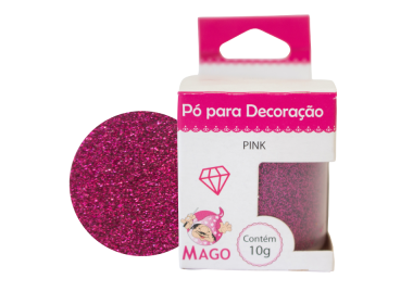Pó Para Decoração Pink 10Gr Mago