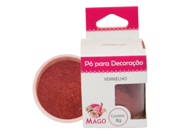 Pó Para Decoração Vermelho 8Gr Mago