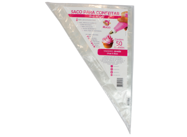 Saco Para Confeitar Descartável Grande 50Und