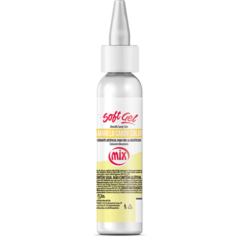 Corante Soft Gel Amarelo Candy Colors 25Gr Mix