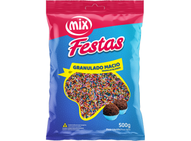Granulado Colorido Macio Festas 500Gr